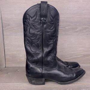 Ariat Heritage Western R Toe Men’s Sz 14D Black Leather Pull On Cowboy Boots